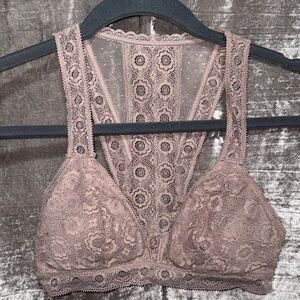 Aerie Lace Bralette in Taupe